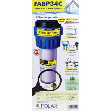Filtre FABP34C Polar - Compact 2-en-1 Anti calcaire et corrosion