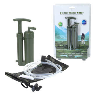 Kit filtration d'eau randonnée - Soldier Water Filter - Filtre à eau innovant de poche
