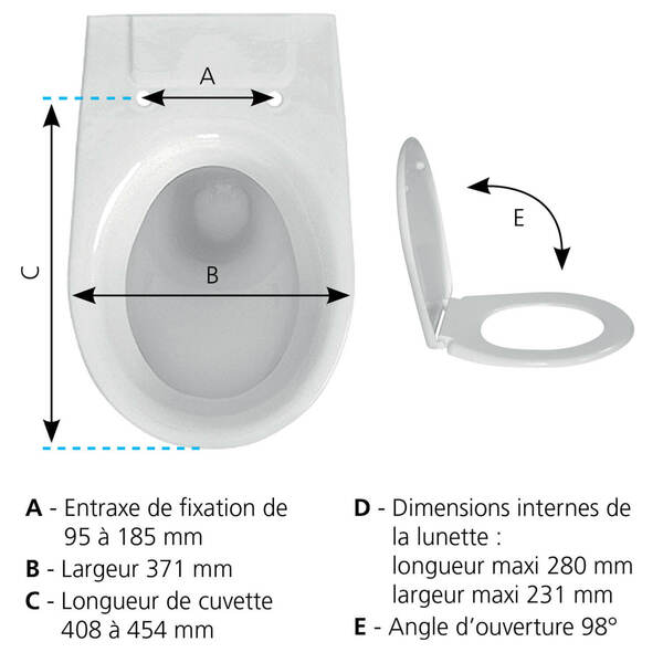 Abattant WC Thermoplastique avec siège enfant incorporé Genérations -  Siamp - 006453