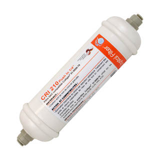Filtre en ligne GAC compatible Culligan® 01-0000-79 - Crystal Filter® CRI 210 Push In 1/4''