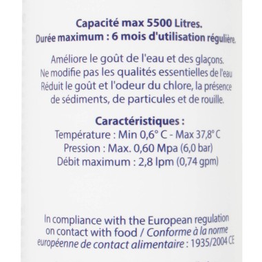 Filtre Wpro USC100 en ligne - Filtre frigo américain Wpro