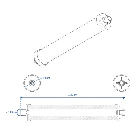   Cartouches  CLG compatibles Culligan® S7011-C et S7025-C pour AC30... - Crystal Filter® CLG-101 et CLG-102