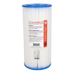 Cartouche PF-05-934BB-PO sédiment plissée 9''3/4 Big Blue - filtre 5 µm - Crystal Filter®