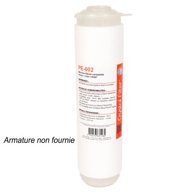Manchon compatible Permo Cristal 3 et 4 - 10" - P0003354 - Crystal Filter® PE-002 (lot de 3)