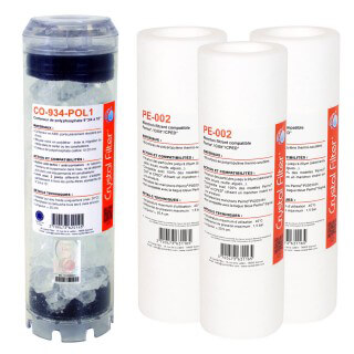 Kit cartouches pour PERMO DIPHOS  : Crystal Filter® PE-002 et CO-934-POL1