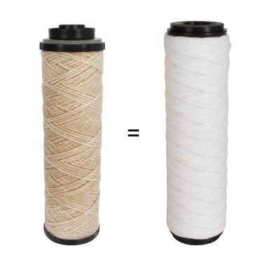 Cartouche SWGC-05-934-PP double action - sédiment 5µm + Charbon Actif - 9"3/4 - Crystal Filter® (lot de 3)