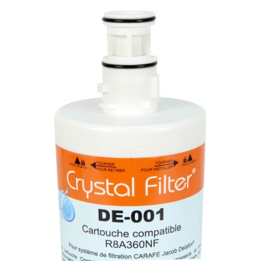 Cartouche R8A360NF compatible pour "Carafe" Jacob Delafon - Crystal Filter® DE-001