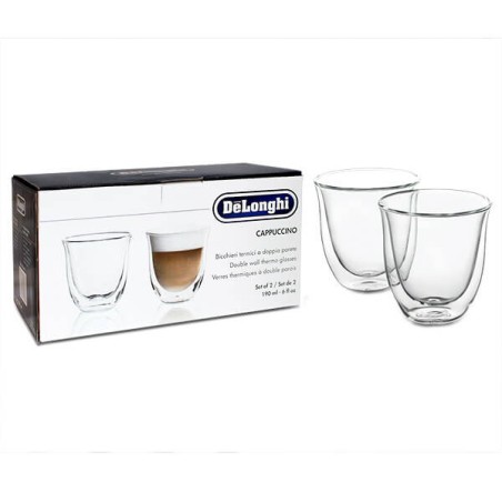 Tasse Cappuccino Delonghi en verre (lot de 2)