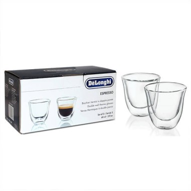 Tasse Espresso Delonghi en verre (lot de 2)