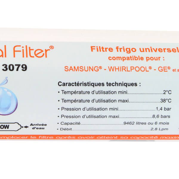 Filtre EF-9603 pour frigo - Filtre à eau Samsung compatible