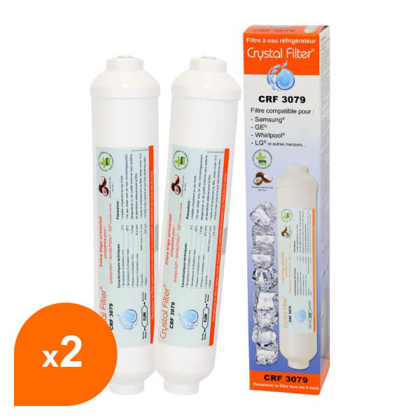 2 x compatible en ligne réfrigérateur filtres à eau avec samsung daewoo lg aquarium ro