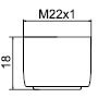 Dimensions de l'embout robinet M22 PCA Spray