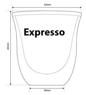tasses à café / expresso en verre double paroi - Filter Logic® CFL-655B
