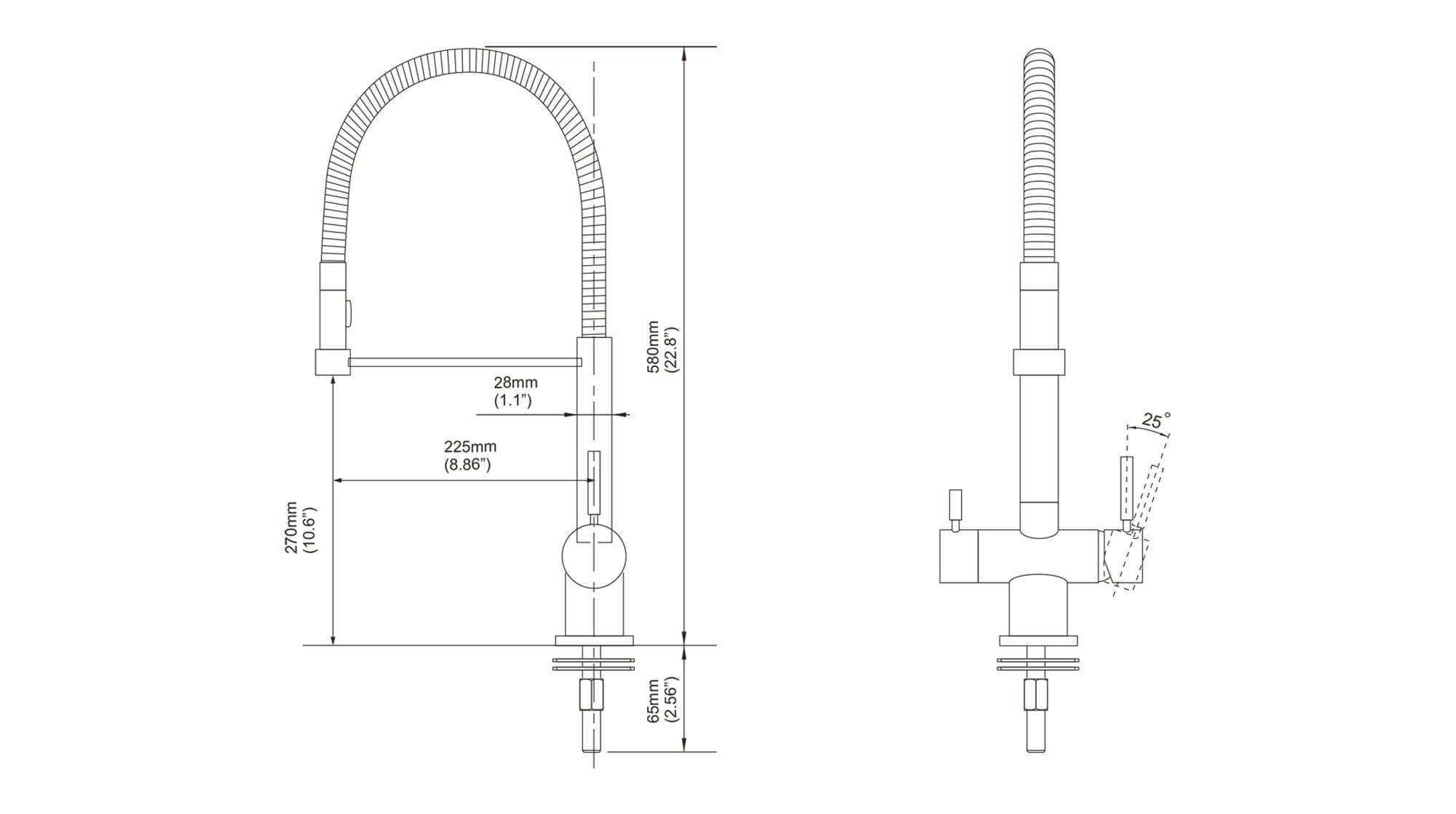 Dimension Robinet Redwood